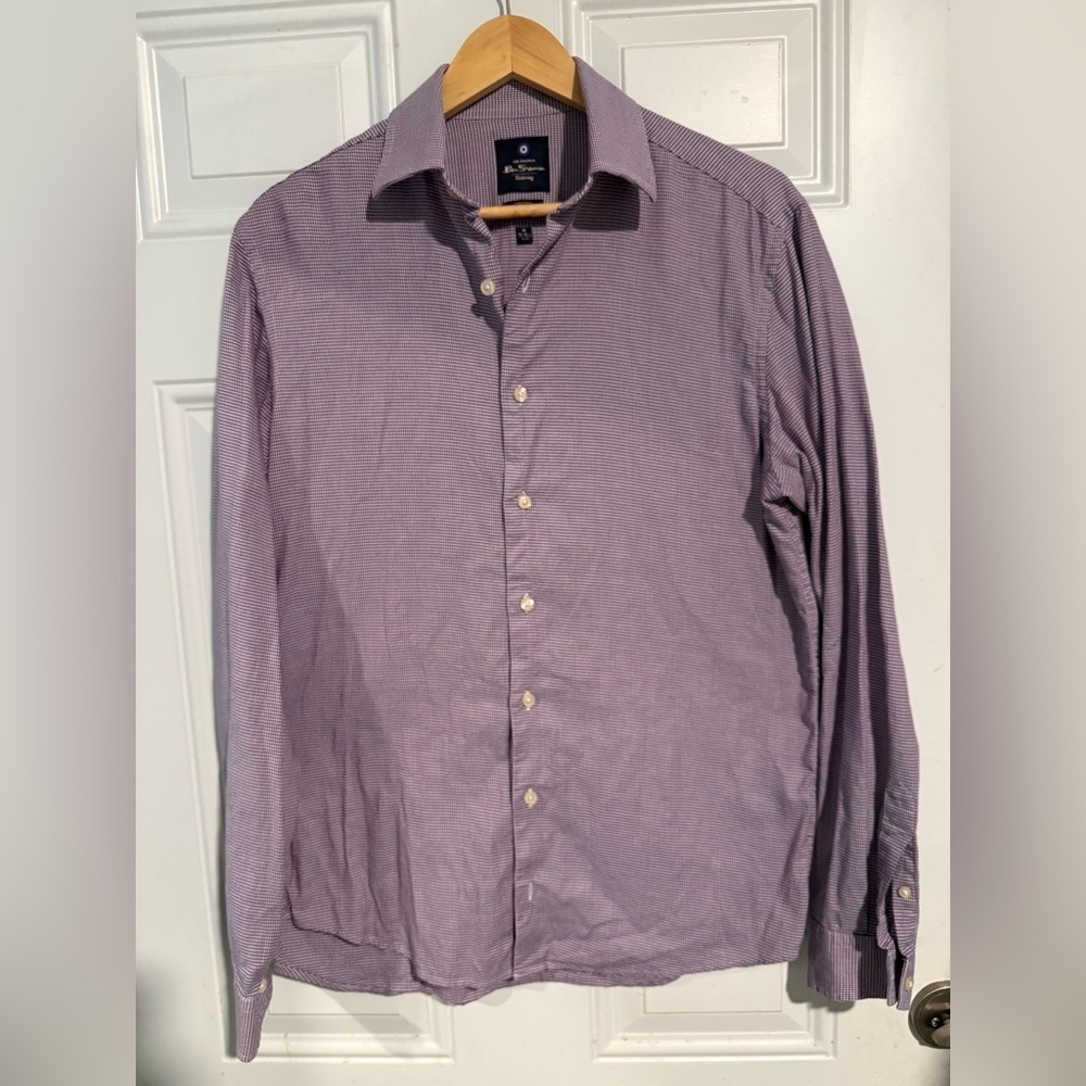Ben Sherman Purple Casual Button Down Shirt